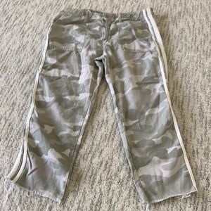 mother camoflauge cropped jeans